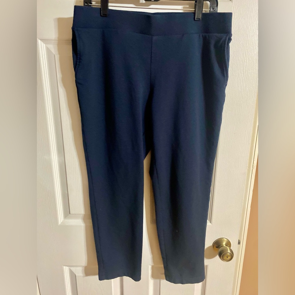 Pure Jill Affinity French Terry Slim Crop Pant